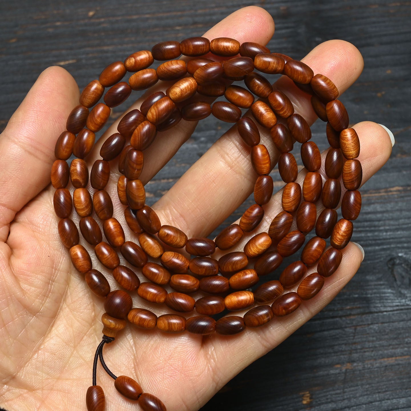 Thuja Mature Material Black Oil Buddha Beads High Density Bracelet