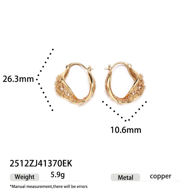 Women's Ear Zircon Embellished Simple High-grade Summer Temperament Earrings