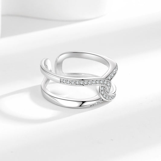 Women's Birthstone Fashion Commuter Trendy Unique Couples Openings Index Ring