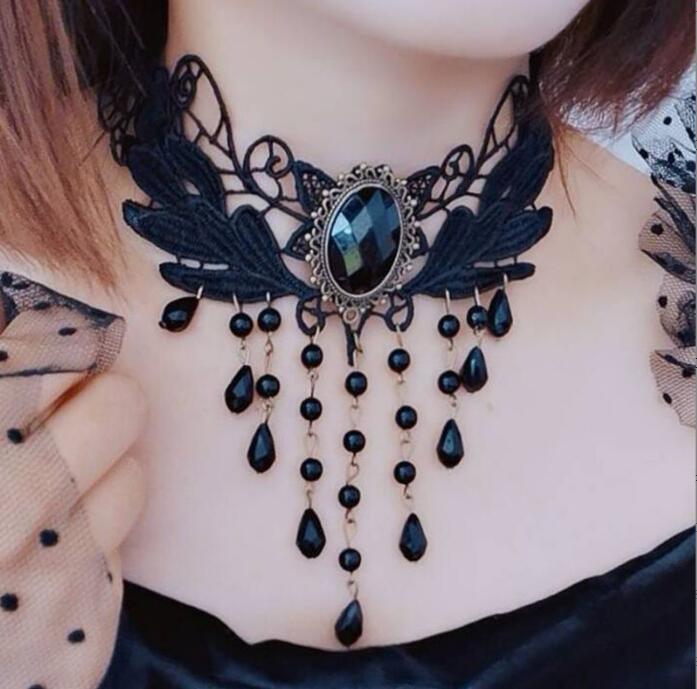 Cross Lace Lolita Ornament Dark Retro Niche Clavicle Necklaces