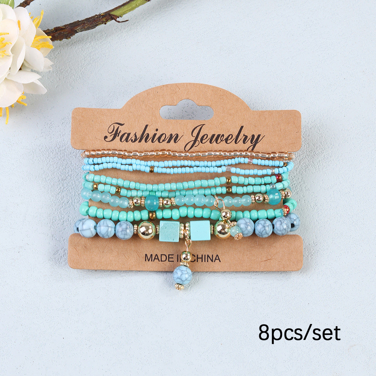 Beautiful Women's Bohemian Design Bead Elastic Bracelet