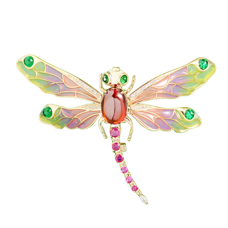 Dragonfly Breastpin Female Insect Painted Smart Brooches