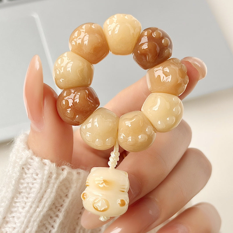 Carving Garlic Cloves Artsy Object Pliable Temperament Decompression Hand Toy Bracelet