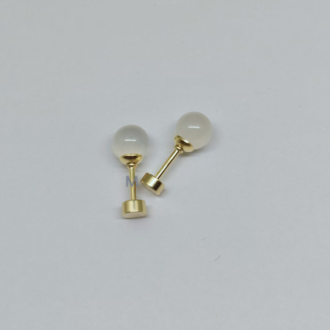 Agate Ear Female Korean Style Ball Round Cake Light Luxury Rings