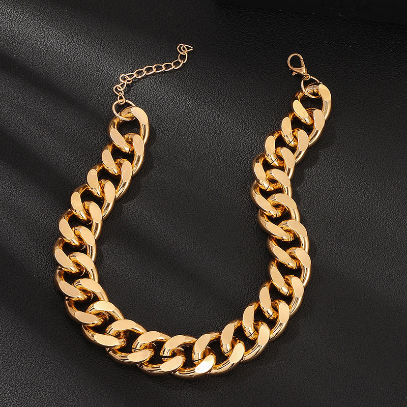 Women's Fashion Thick Chain Simple Style Personalized High Sense Necklace