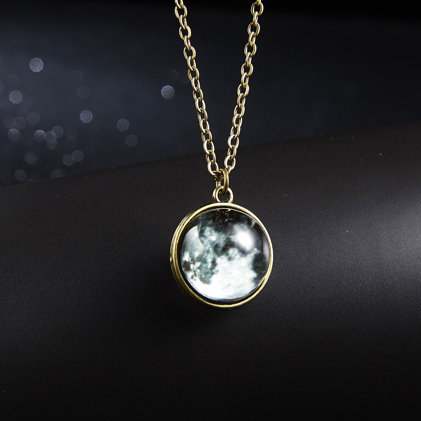 Galaxy Nebula Universe Luminous Double-sided Glass Necklaces