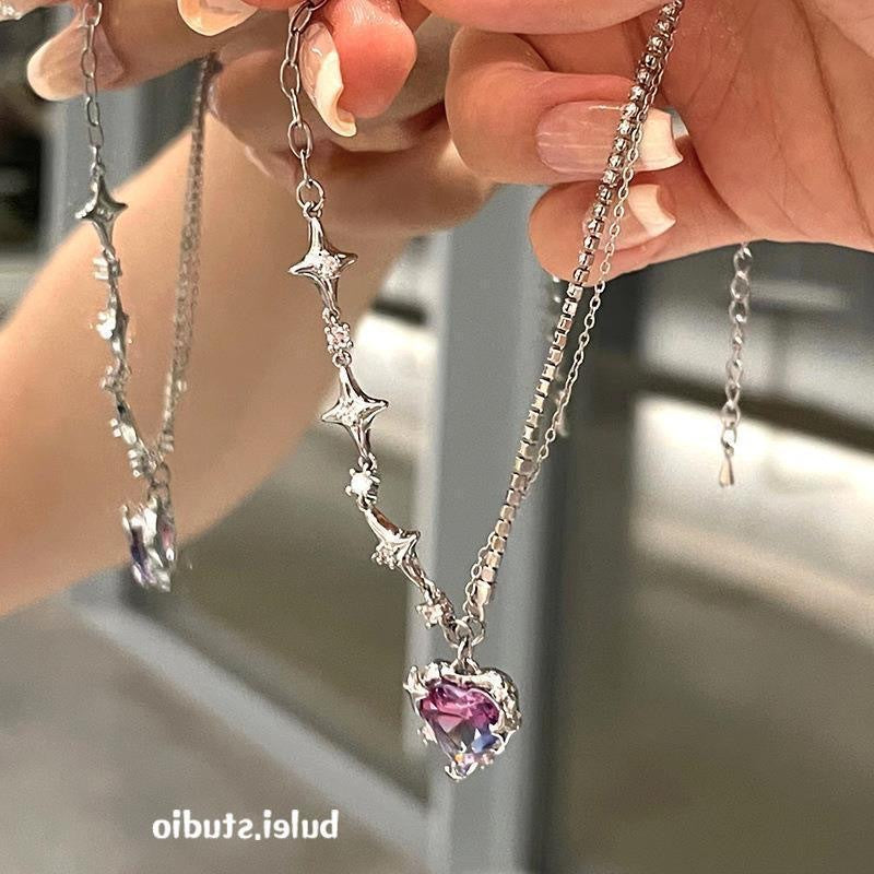 Women's Hot Niche Love Stars Cold Style Fashion Creative Necklace