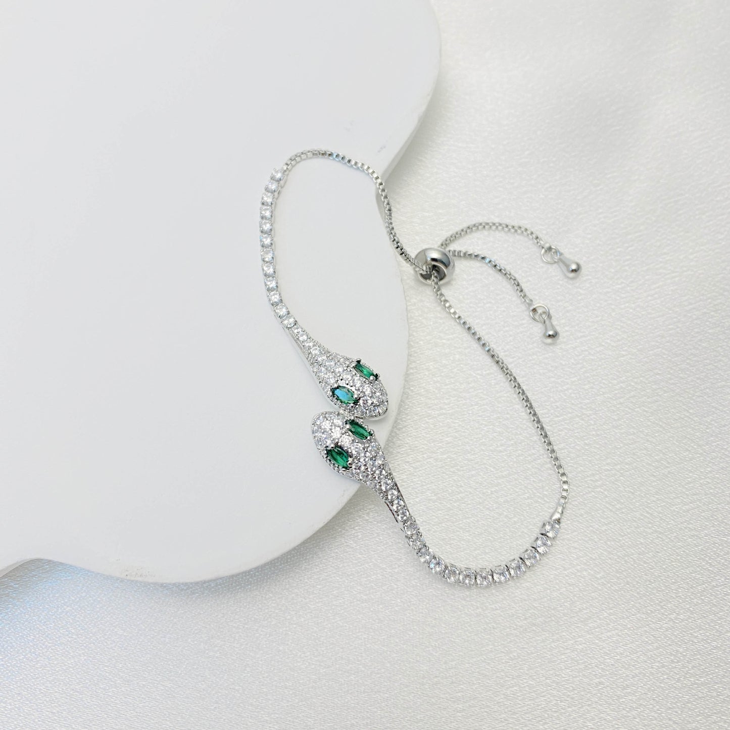 Korean Style Elegant Micro Inlaid Zircon Niche Pull Adjustable Bracelets
