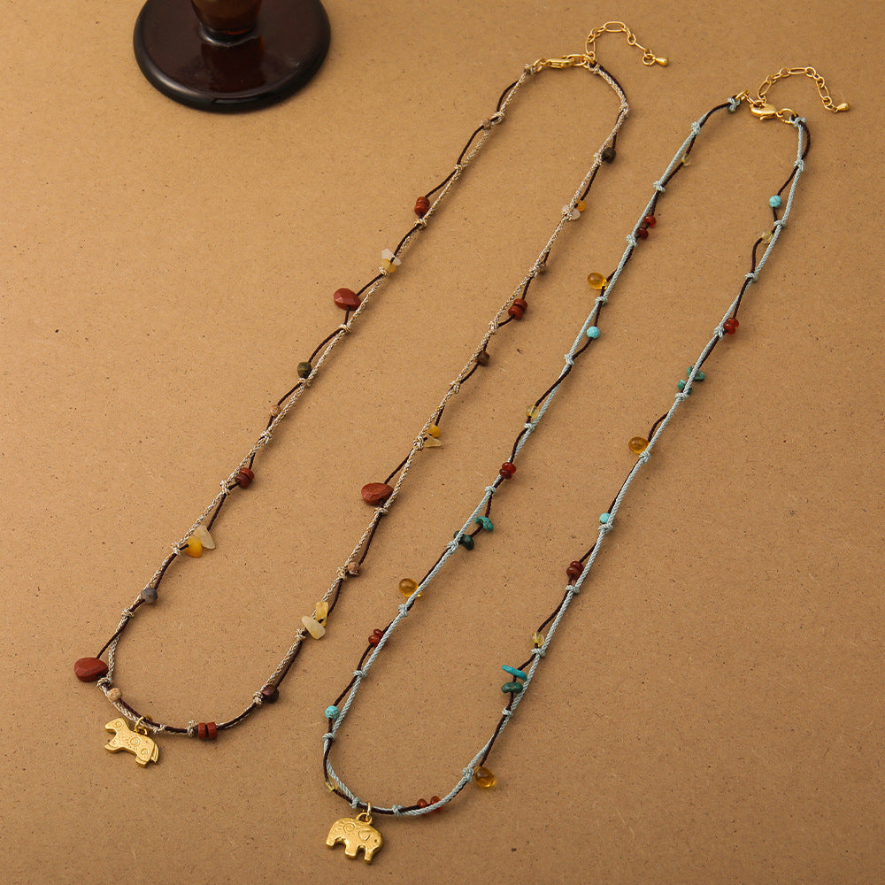 Women's Beads Chinese Exquisite High-grade Design Clavicle Necklaces