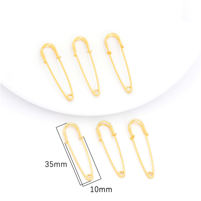 Retaining Gilded Hollow Toroidal Safety Brooch Handmade Garland Jewelry Accessories