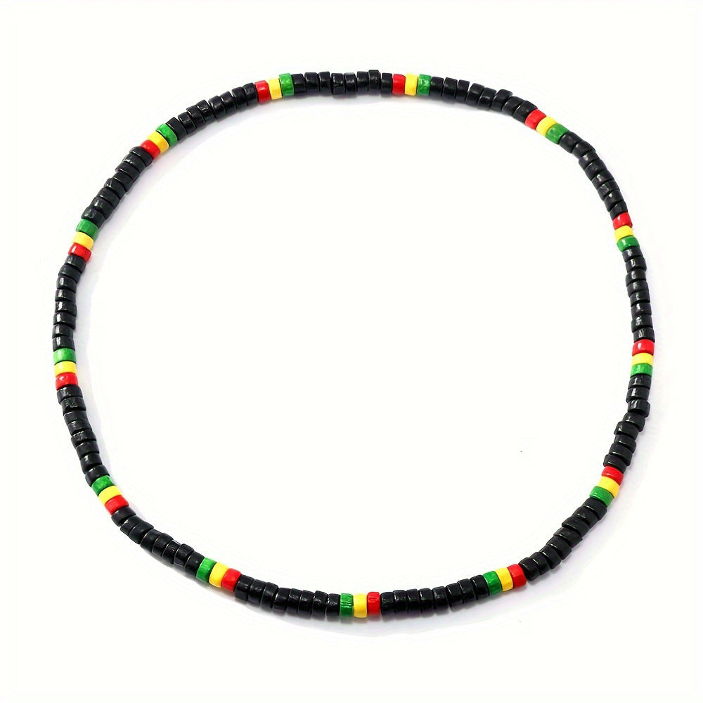 Men's Red Green Yellow Black Simple Fashion Personality Design Necklaces
