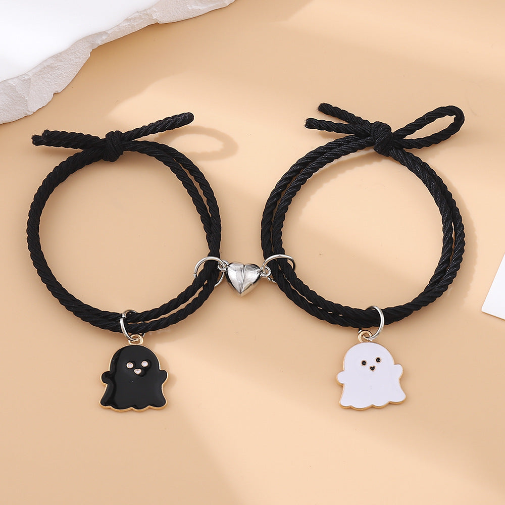 Creative Heart Magnetic Two-piece Adjustable Heart-shaped Bracelets