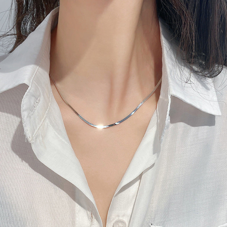 Cold Style Female Clavicle Chain Short Niche Design Snake Necklaces