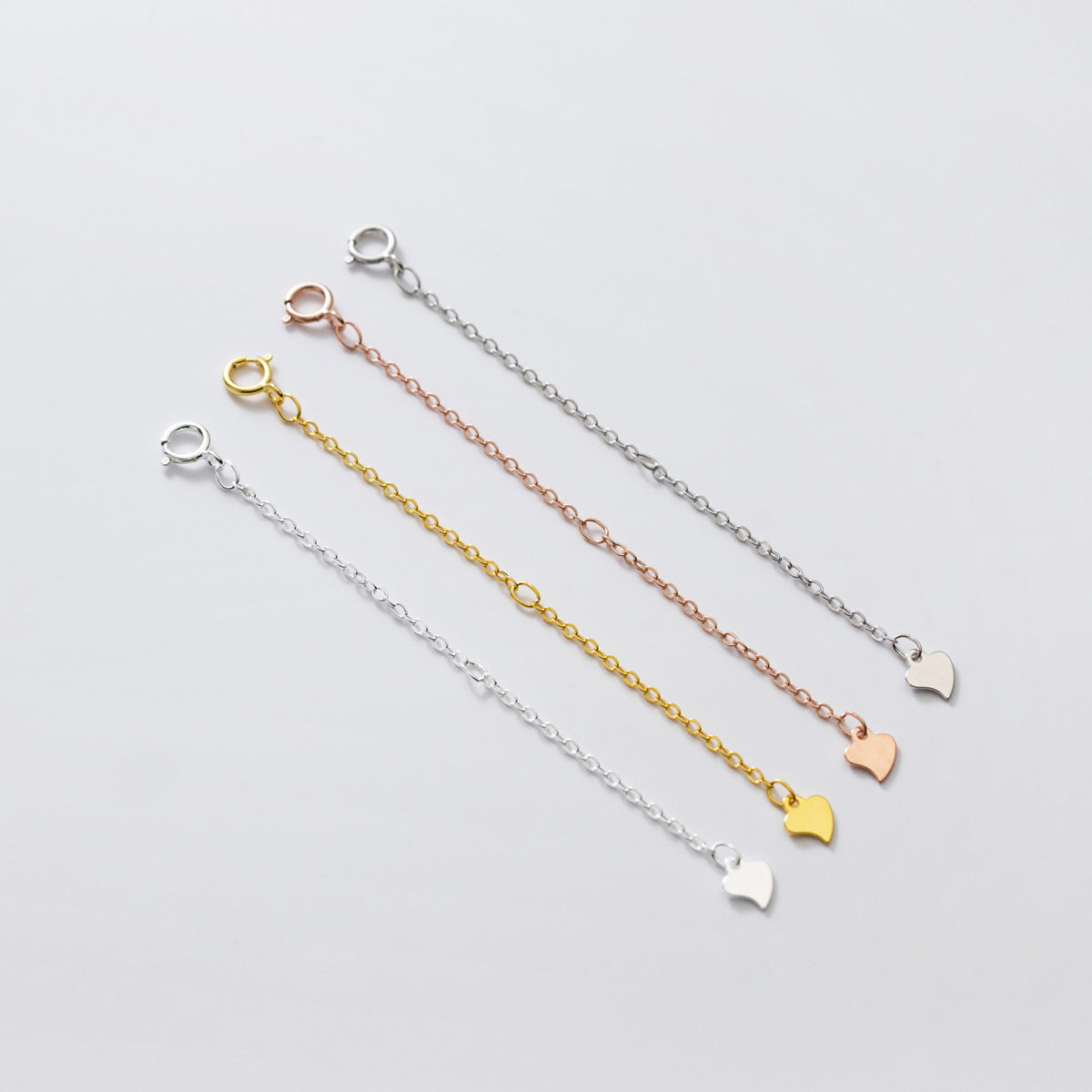 Love Lodge Sier Extension Chain Lengthened Necklaces