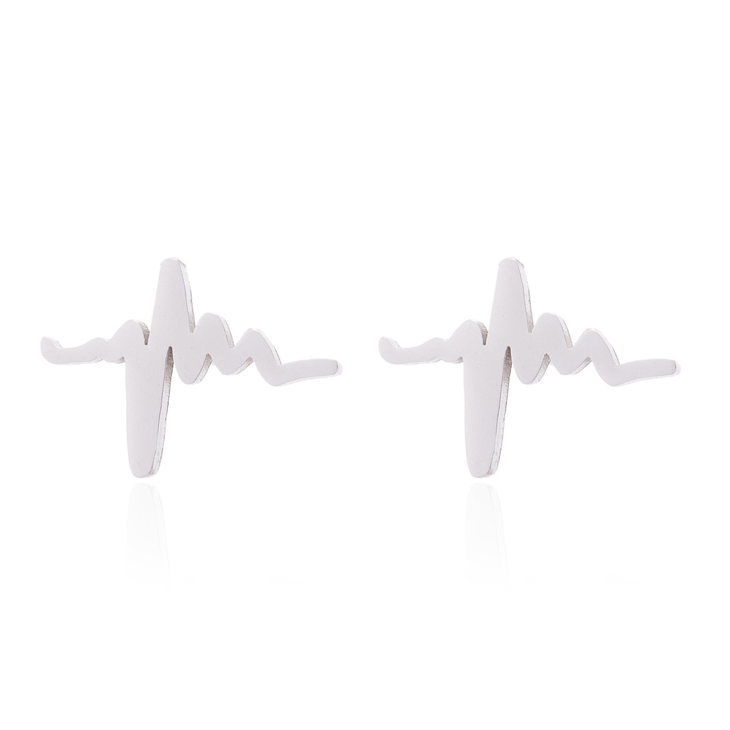 Women's Stainless Steel Geometric Gesture Love Heart Stud Earrings
