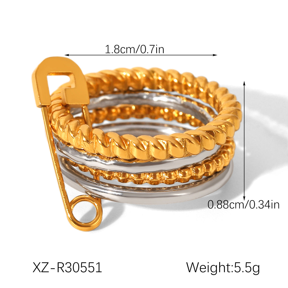 Twin Simple Titanium Steel No Fading Light Luxury High-grade Stainless Ring