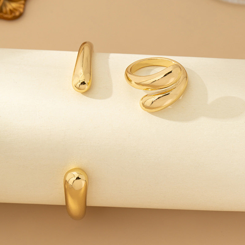Women's Design Feeling Minimalist Style Metal Geometry Jewelry Set