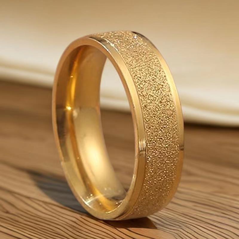 Stainless Steel Minority Simple Matte Fashion Cold Ladies Rings
