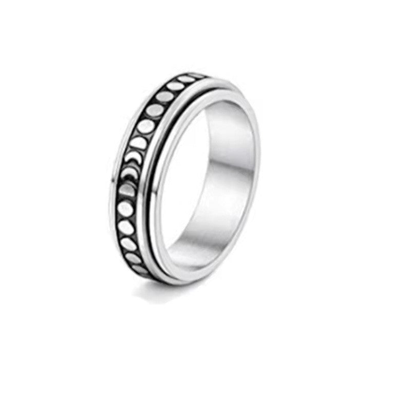 Moon Rotatable Titanium Steel Decompression Female Rings