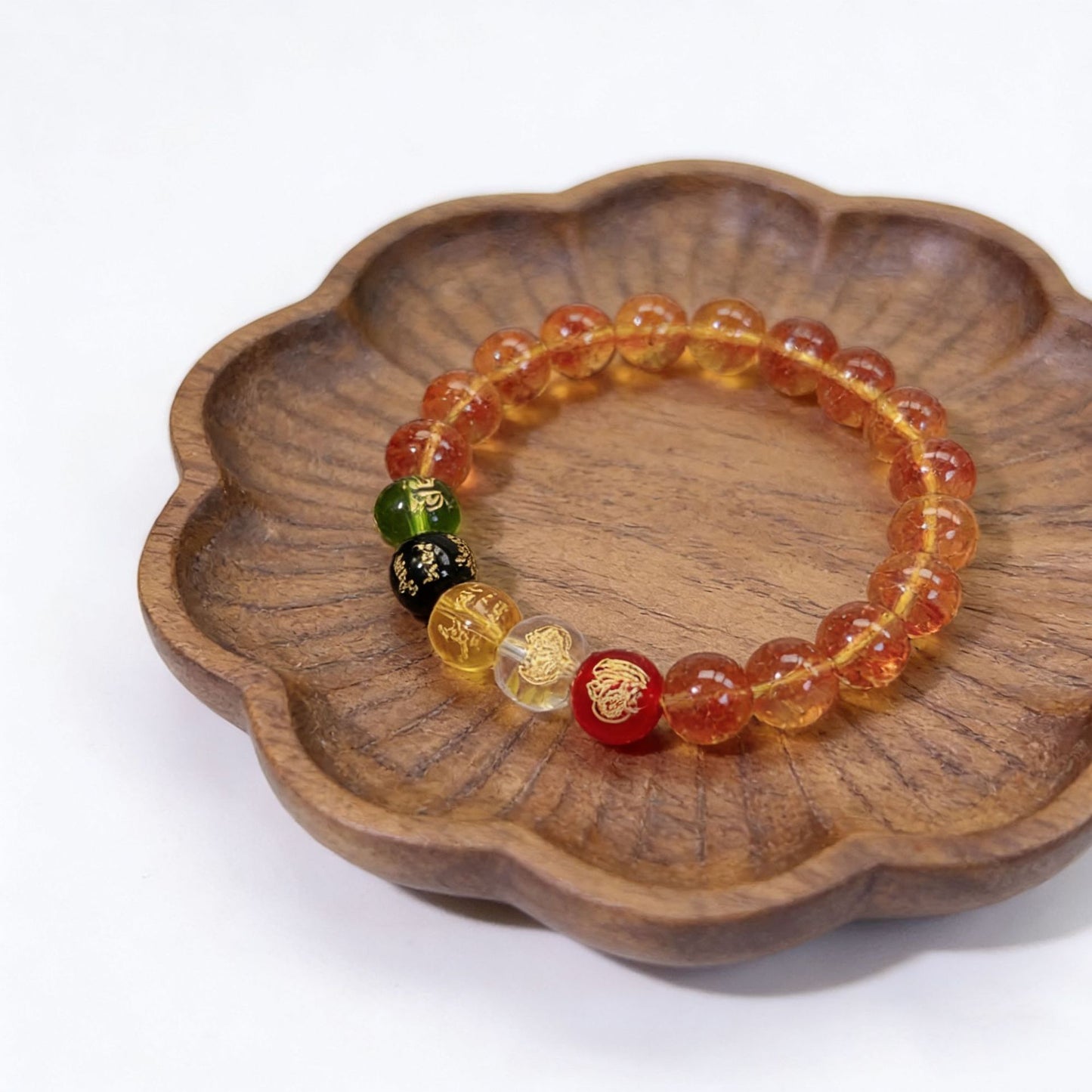 Money Drawing Luck Changing Imitation Citrine Yellow Tower Bracelets