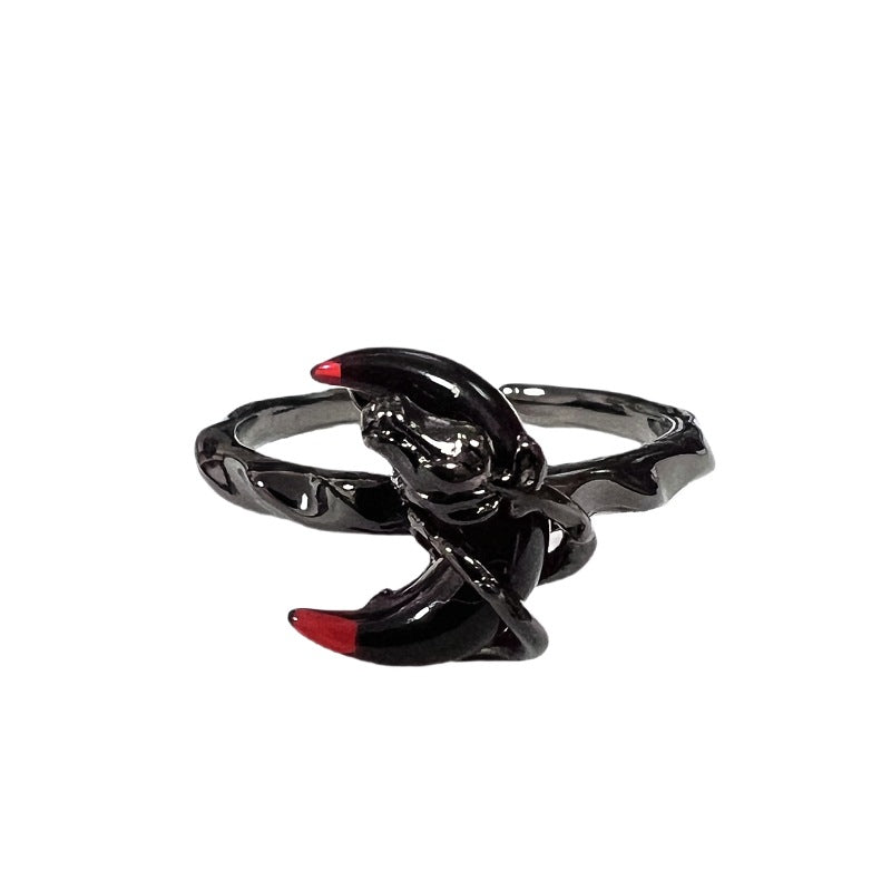 Personalized Red Diamond Open Hot Twin Design Light Rings