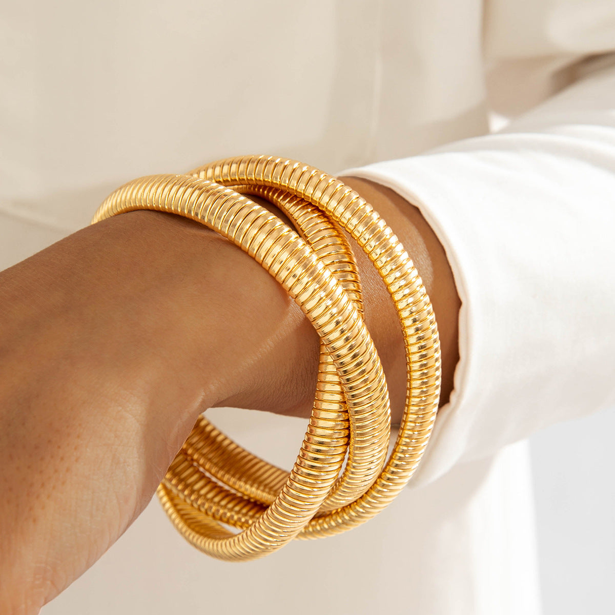 Popular Durable Line Geometric Exaggerated Open-ended Bracelets