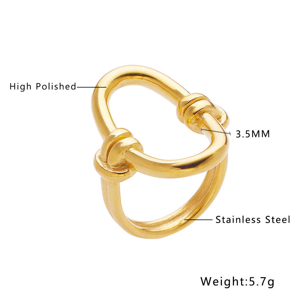 Women's Style Titanium Steel Pearl For Niche Rings