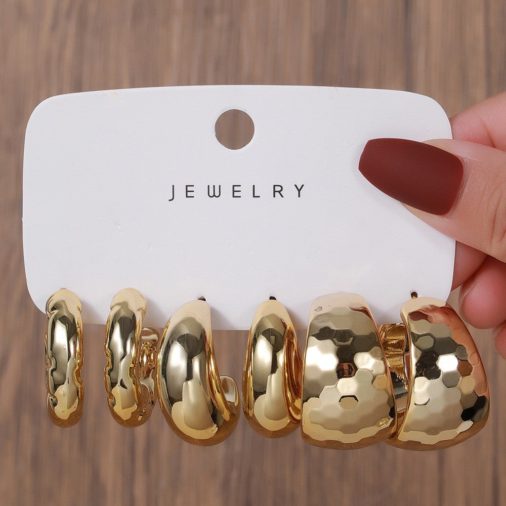 Women's Gold Resin Personalized Simple Ear High-grade Earrings