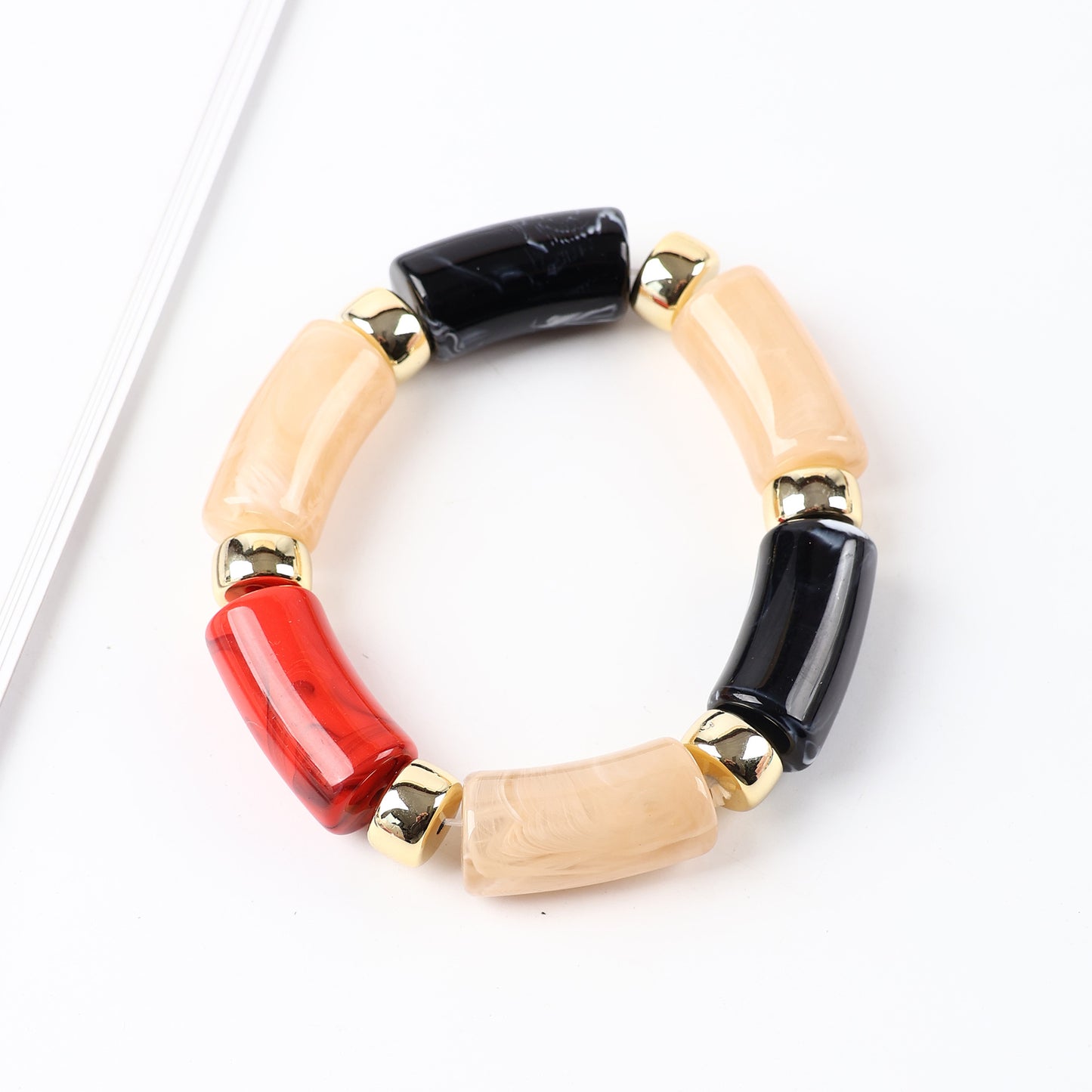 Acrylic Handmade Exaggerated Color Matching Design Bracelet