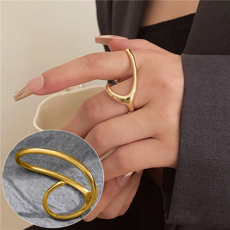 Fashion Dignified Sense Of Design Creative Retro Korean Type Chain Rings