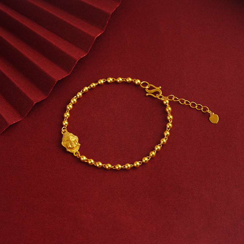 Women's Chinese Style Bamboo Joint Placer Gold Bracelets