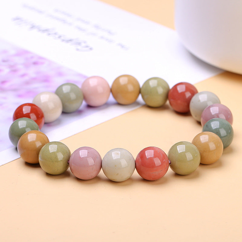 Natural Milkshake Female Fashion Colorful Agate Bracelets