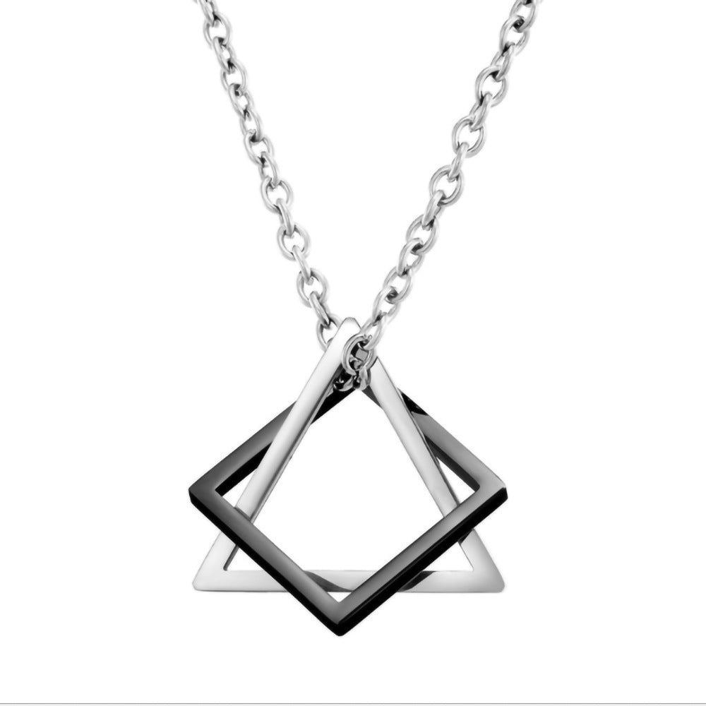 Women's & Men's Sweater Geometric Triangle Chain High-grade Suit Couple Necklace