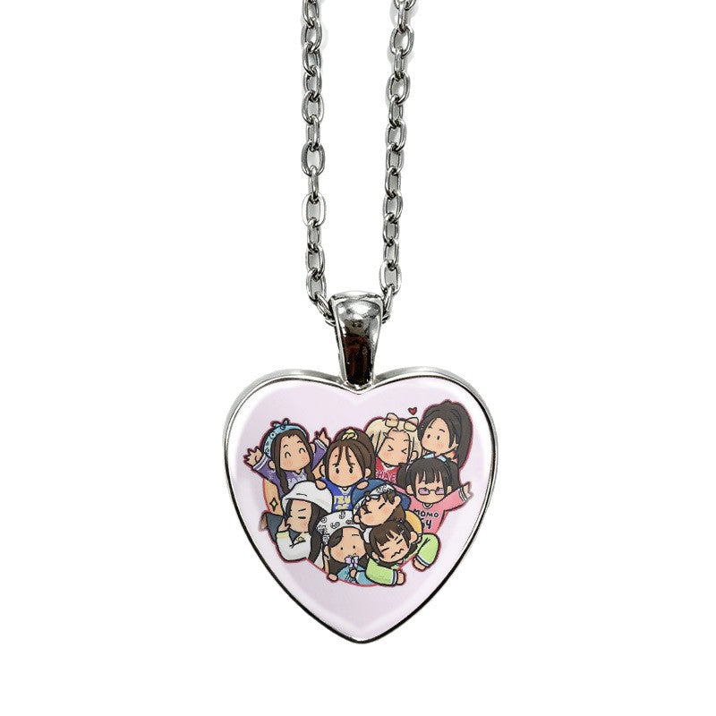 Love Alloy Korean Group Support Heart Sweet Beauty Fans Clavicle Necklaces