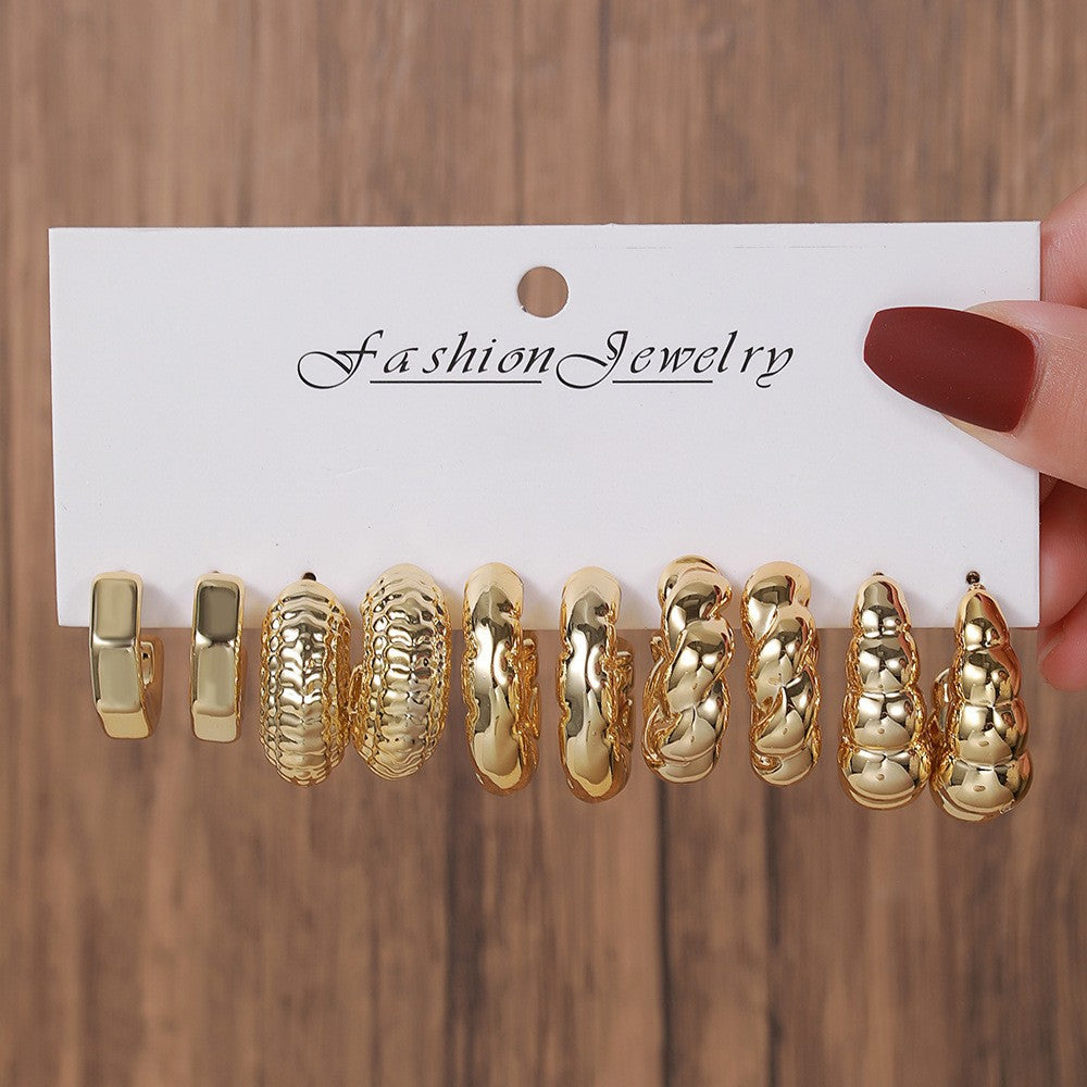 Women's Gold Resin Personalized Simple Ear High-grade Earrings