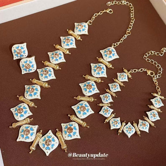 Women's Diamond Heart Fashion Temperament Design Sense Jewelry Set