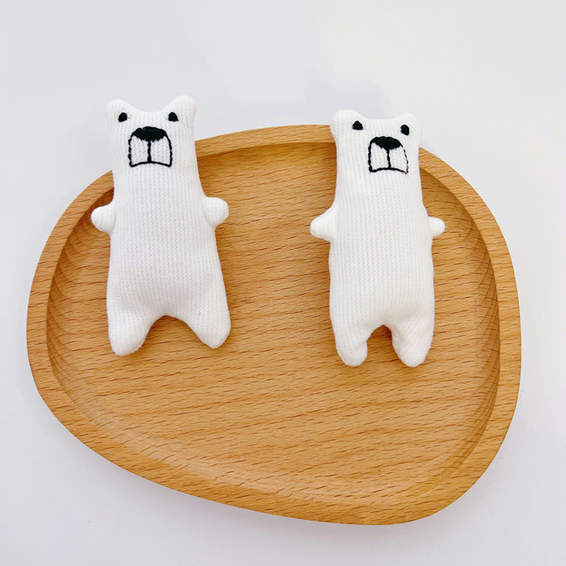 Cloth Plush Little Bear Doll Brooch Bag Brooches