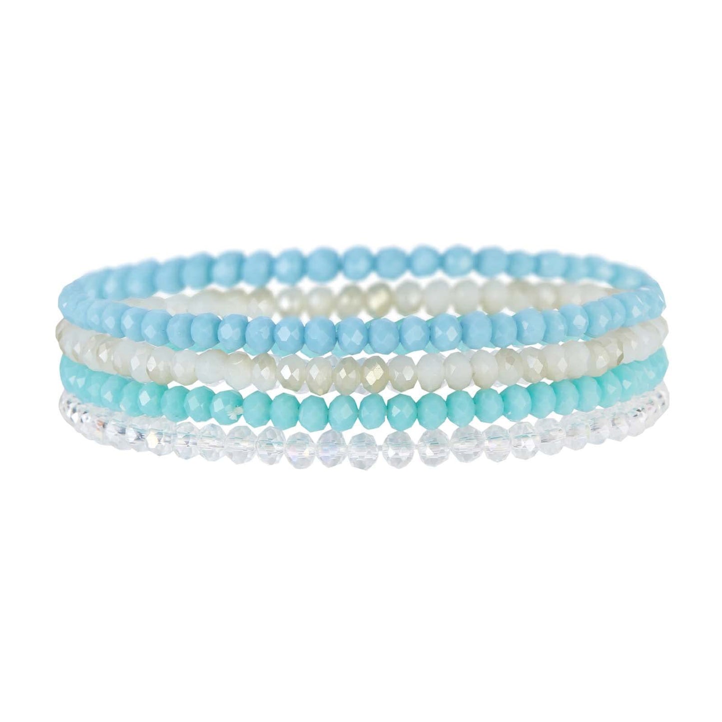 Women's String Beads Twin Elastic Niche Contrast Bracelets