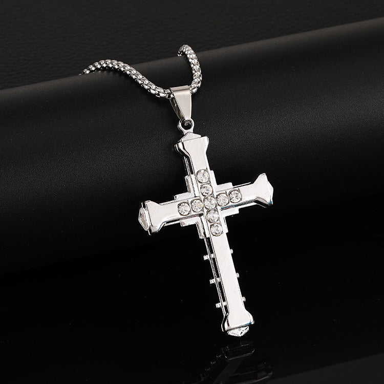 Women's & Men's Baroque Cross Hip Hop Versatile Sweater Chain Pendants