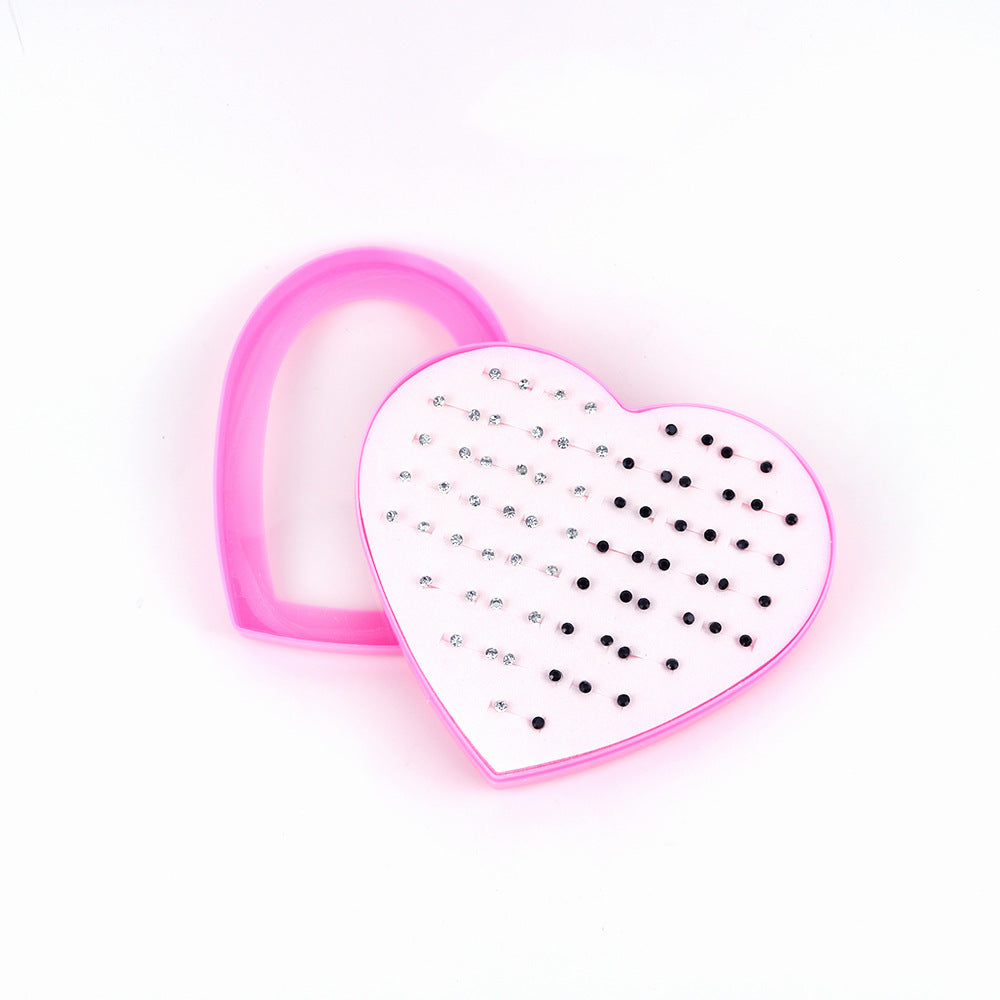 Women's Flower Love Heart Not Allergic To Stud Earrings