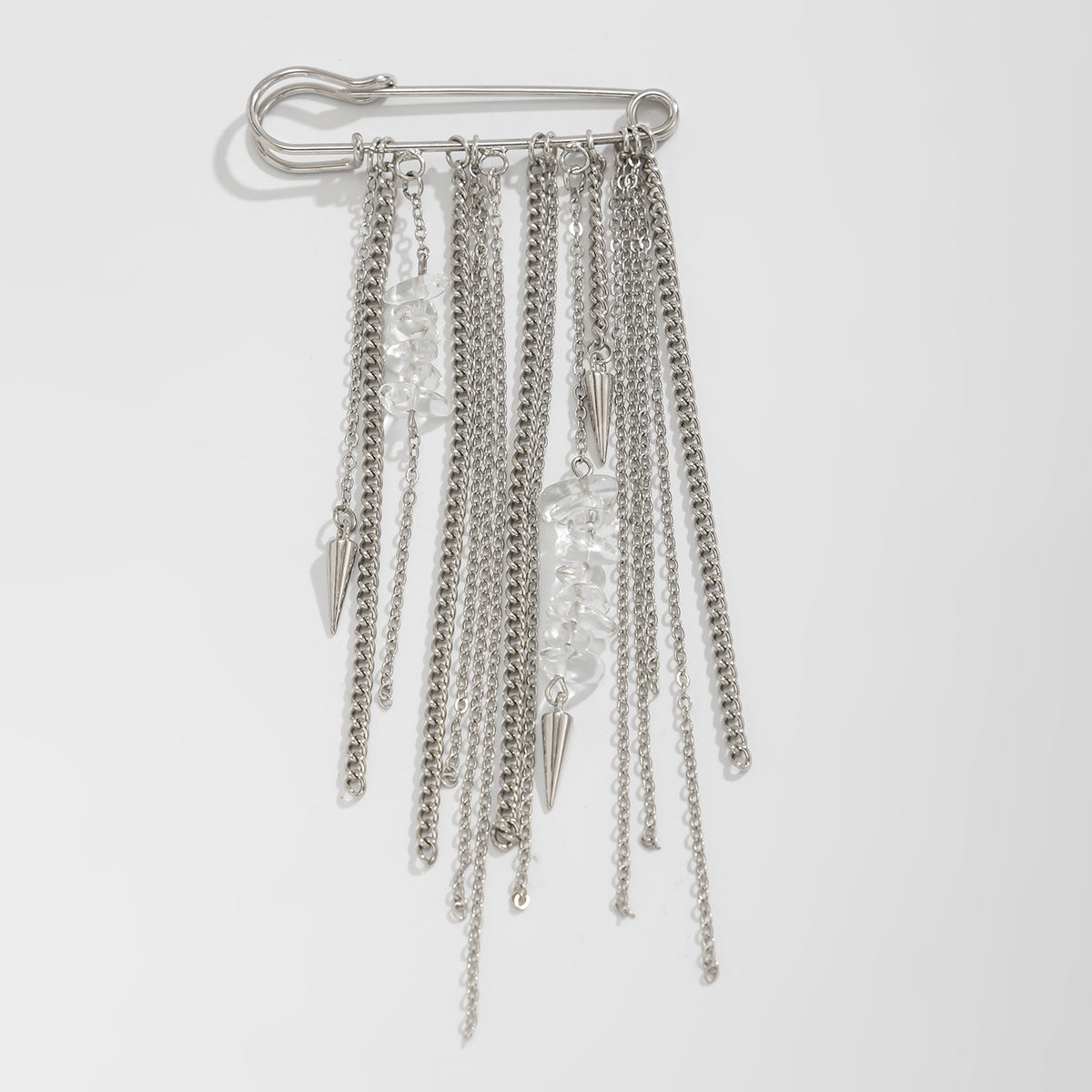 Pin Brooch Design Gravel Rivet Shortened Brooches