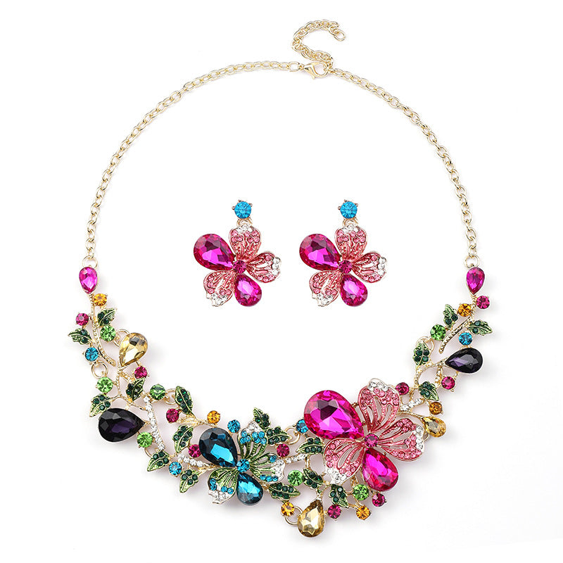 Women's Light Luxury Gorgeous Bridal Painted Oil Necklaces
