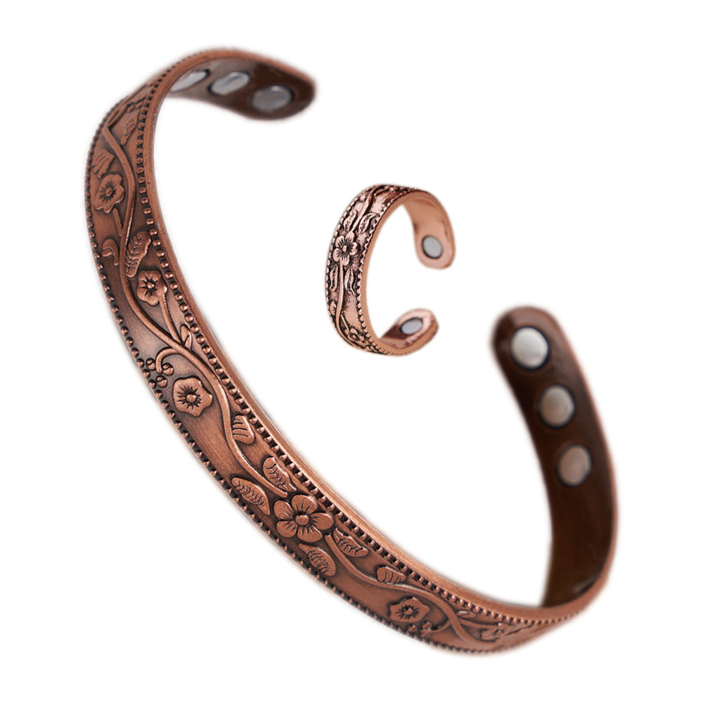 Women's & Men's Blossom Magnet Vintage Flower Adjustable Antique Bracelets
