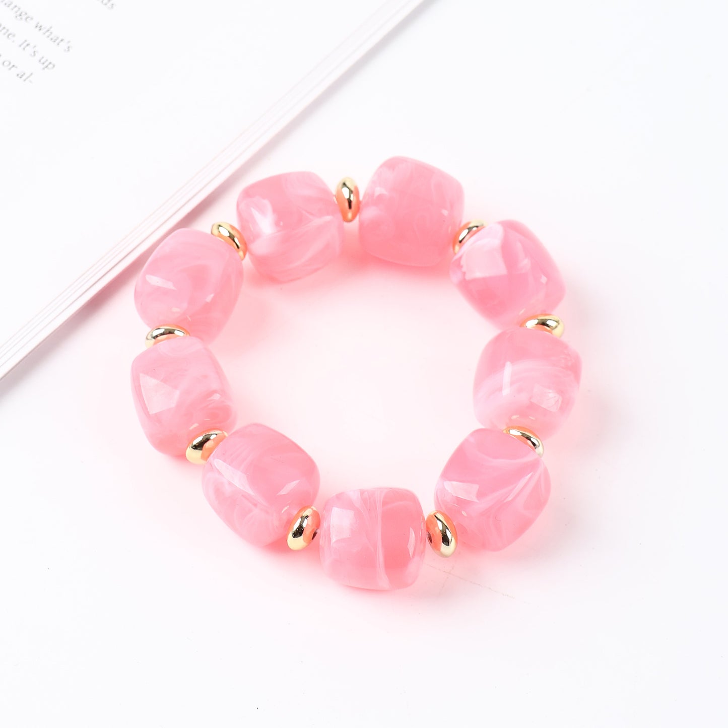 Style Female Niche Acrylic Geometric Solid Bracelet