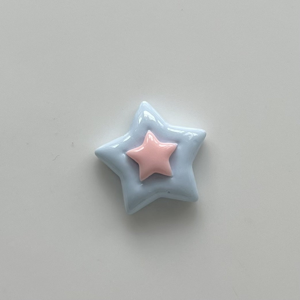 Star Resin Color Hairpin Headdress Shoe Buckle Cream Jewelry Accessories