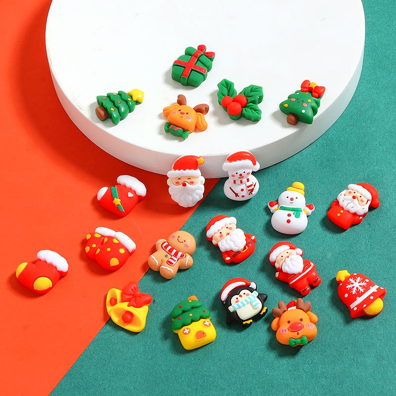 Cartoon Christmas Series Resin Cream Glue Jewelry Accessories