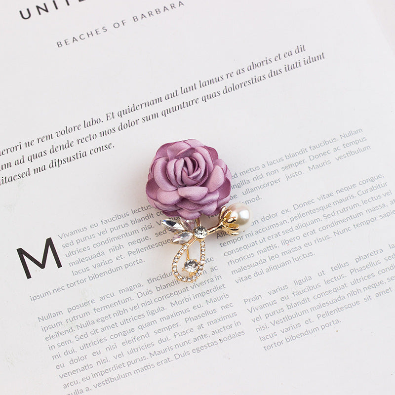 Flower Brooch Classic Style Simple Stylish Corsage Decorative Brooches