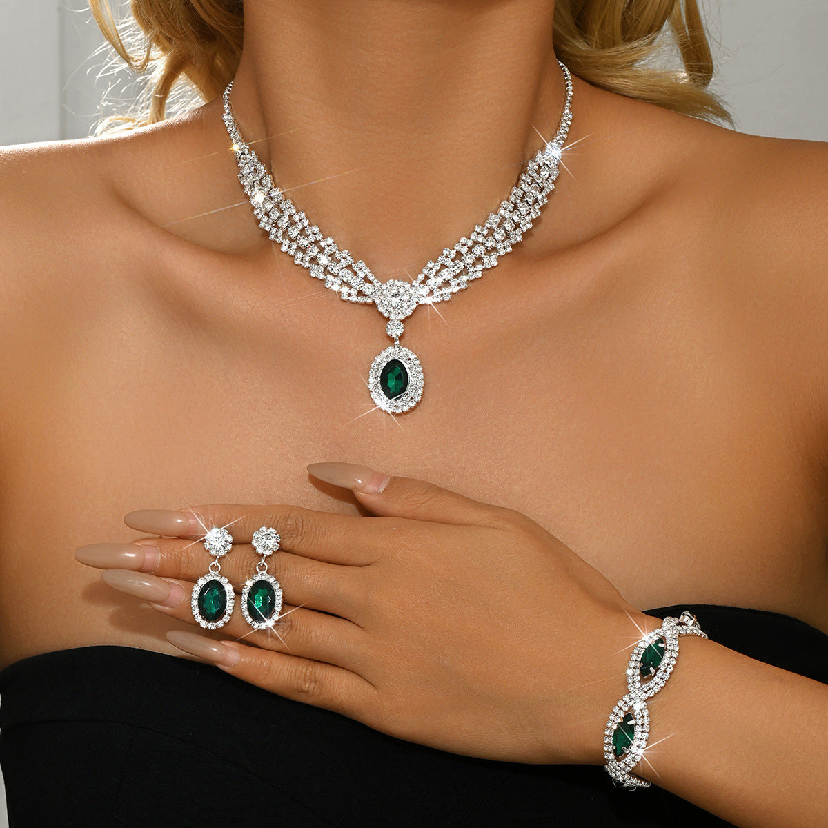 Women's Bride Full Diamond Suite Fashion Popular Rings