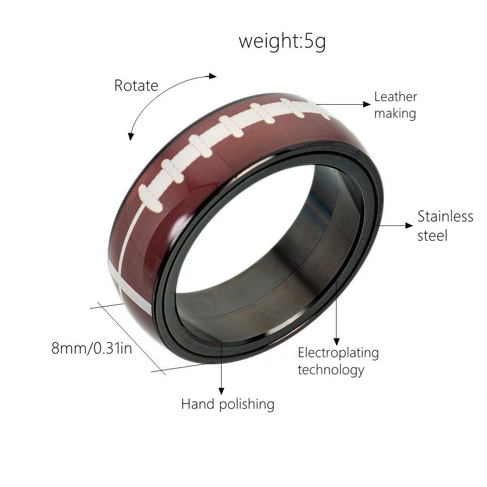 Rotatable Football Basketball Rugby Baseball Match Rings