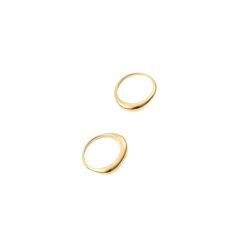 Mother Set Twin Titanium Steel Gold Rings